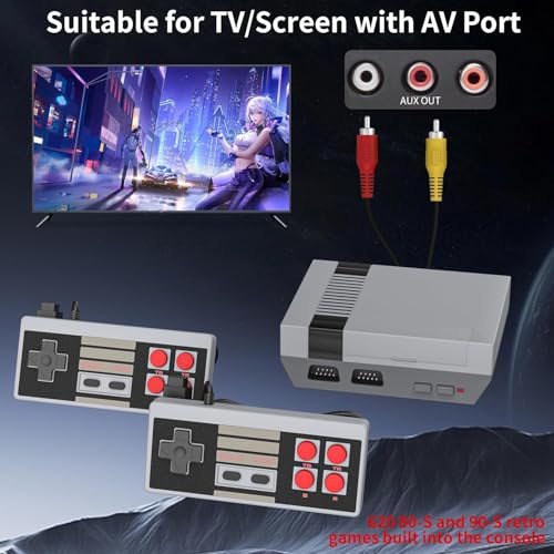 620 Classic Games Handheld Video Game Console with AV Output and Dual Controllers Q55264