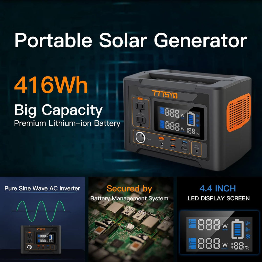 300W 416Wh Portable Power Station with AC Outlet B163