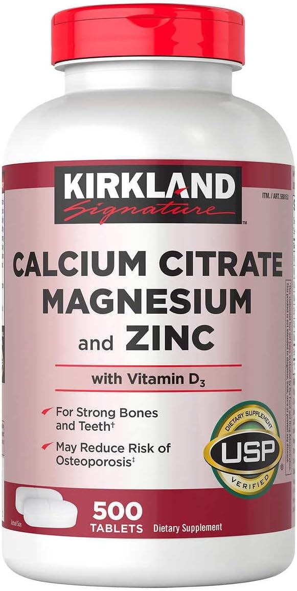 500 Count Calcium Citrate Magnesium and Zinc with Vitamin D3 I694
