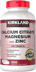 500 Count Calcium Citrate Magnesium and Zinc with Vitamin D3 I694