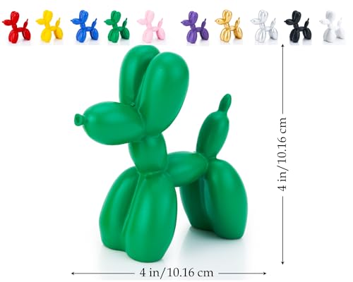 4 inch Green Balloon Dog Statue X601