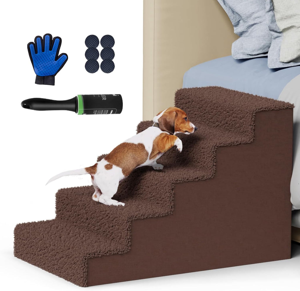 5 Tiers Thickened Widened Pet Steps with Washable Cover Z5399