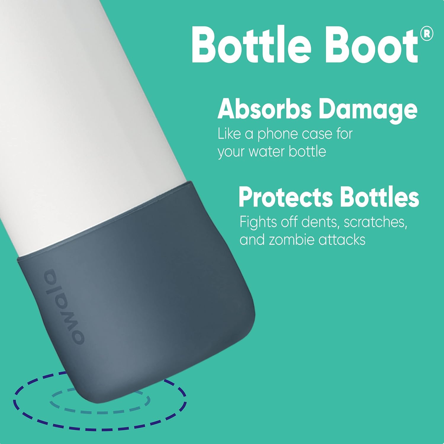 Insulated Stainless Steel Water Bottle with Straw and Silicone Boot, Grey S360