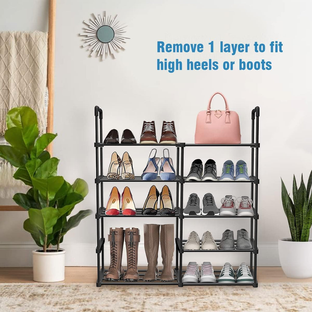 10 Tiers Tall Narrow Metal Shoe Rack L234126