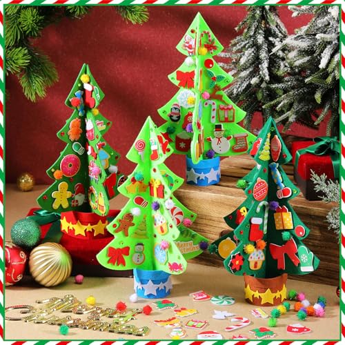 408 Pcs Christmas Tree Felt DIY Craft Kits F408880
