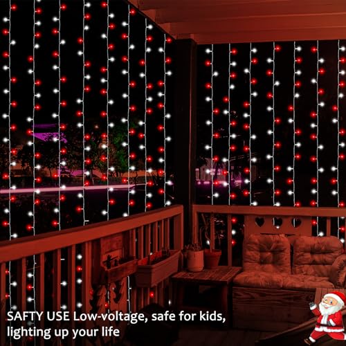 400 LED Curtain Fairy Lights 6.6Ft x 6.6Ft with Remote W14102