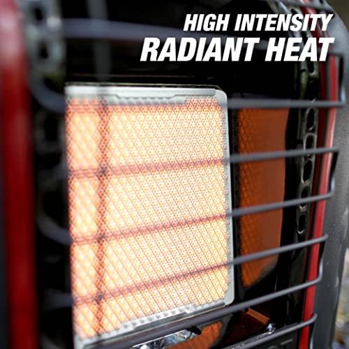 Portable Propane Radiant Heater 4,000-9,000 BTU Red Black M58882