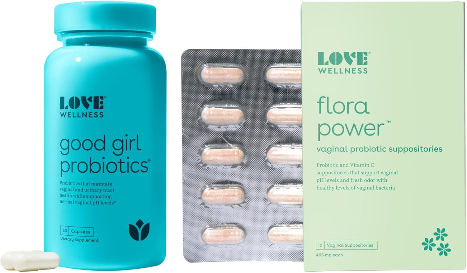 Vaginal Suppositories & Prebiotics with Probiotic Strains & Vitamin C U941206