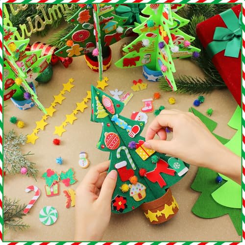 408 Pcs Christmas Tree Felt DIY Craft Kits F408880