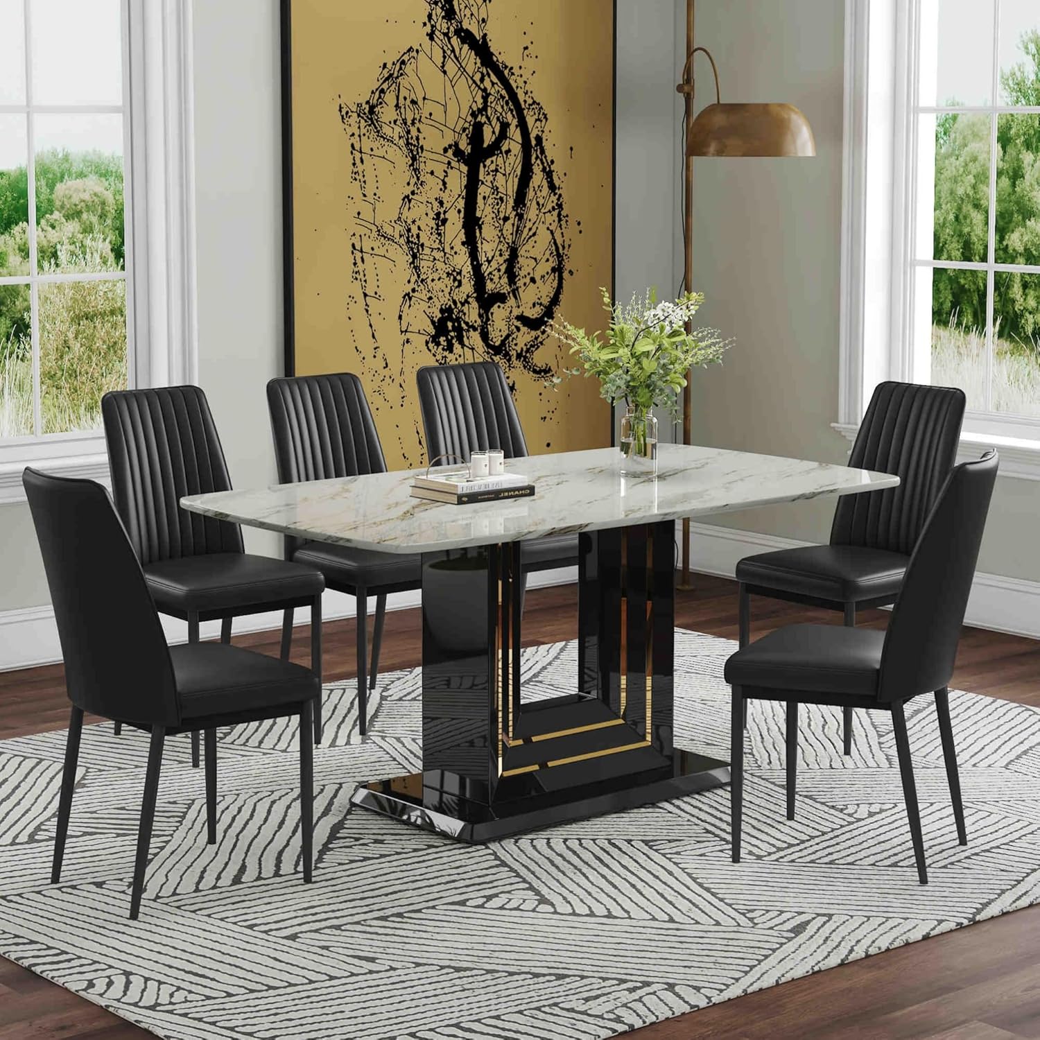 7-Piece Dining Table Set with 6 Chairs M3120