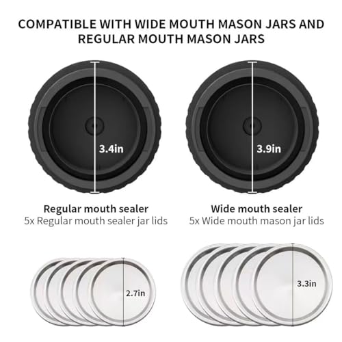 Black Electric Mason Jar Vacuum Sealer Z526