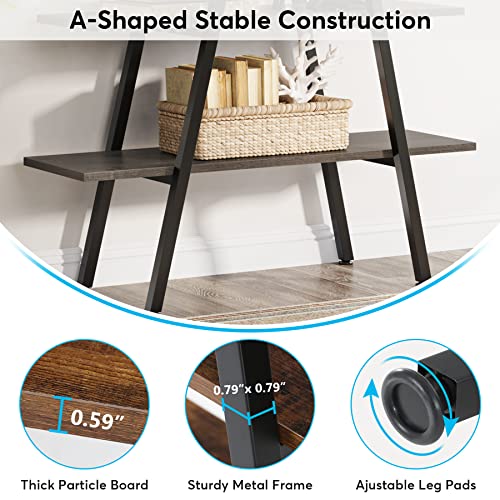 4-Tier Industrial Ladder Bookshelf T6210