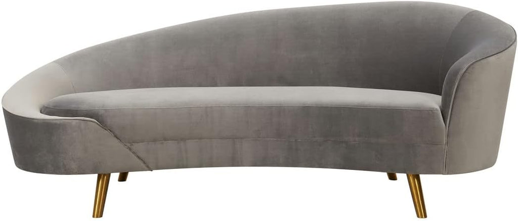 Gray Velvet Upholstered Sofa B3620