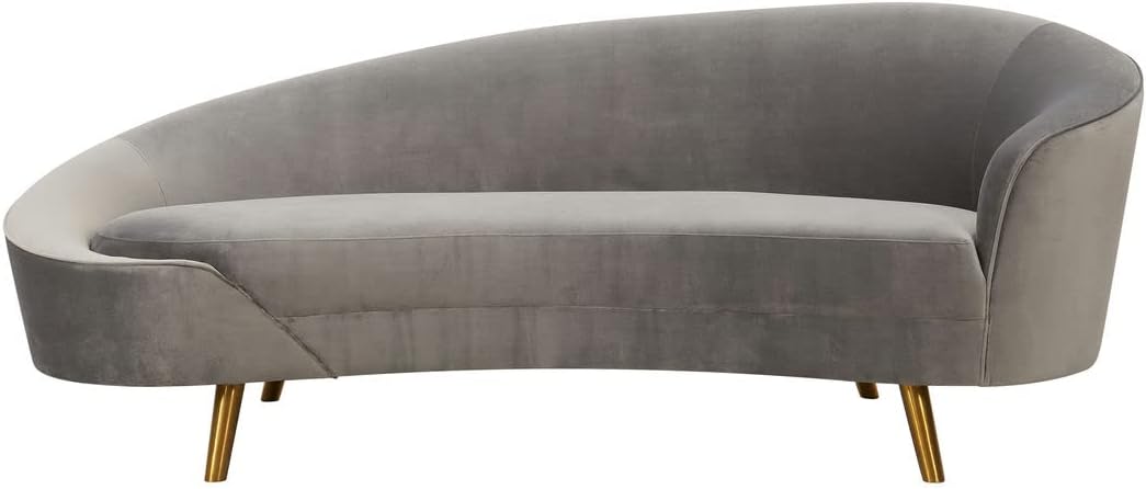 Gray Velvet Upholstered Sofa B3620