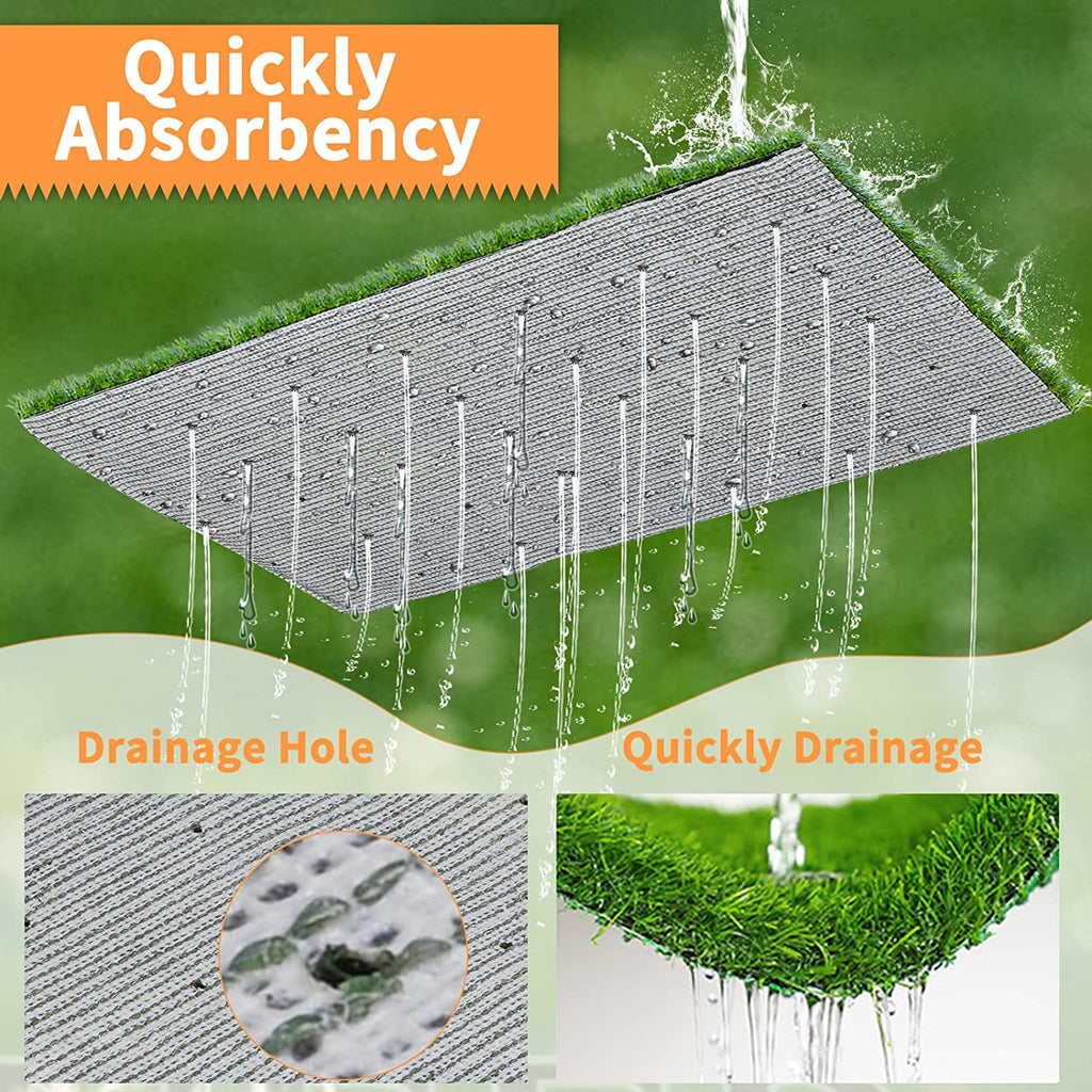 2-Pack Replacement Artificial Grass Pad with Drainage Holes X42104