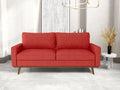 70" Linen Sectional Sofa Sleeper Sofa Oxy Fire Red Z69613