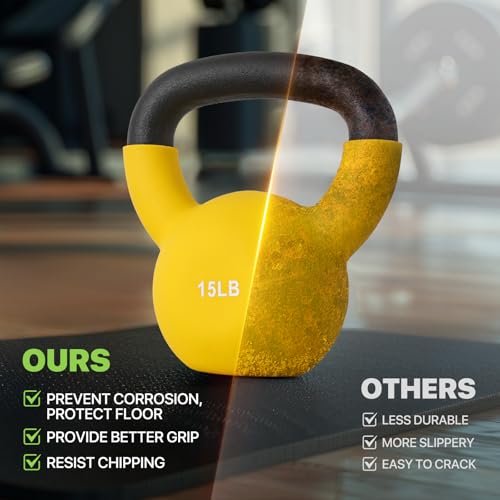 Neoprene Coated Solid Cast Iron Kettlebell T3382