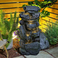 Grey Resin 5-Tiered Water Fountain T870407