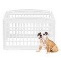 White 4-Panel 24" Foldable Dog Playpen S581367
