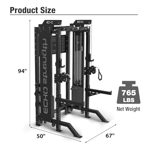 Commercial Functional Trainer Cable Machine with Dual Weight Stacks D978652