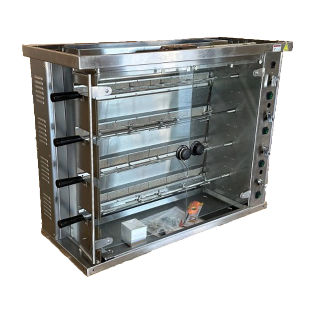 84,000BTU Natural Gas Rotisserie Oven Grill Roaster with Auto Rotating Skewers T833384