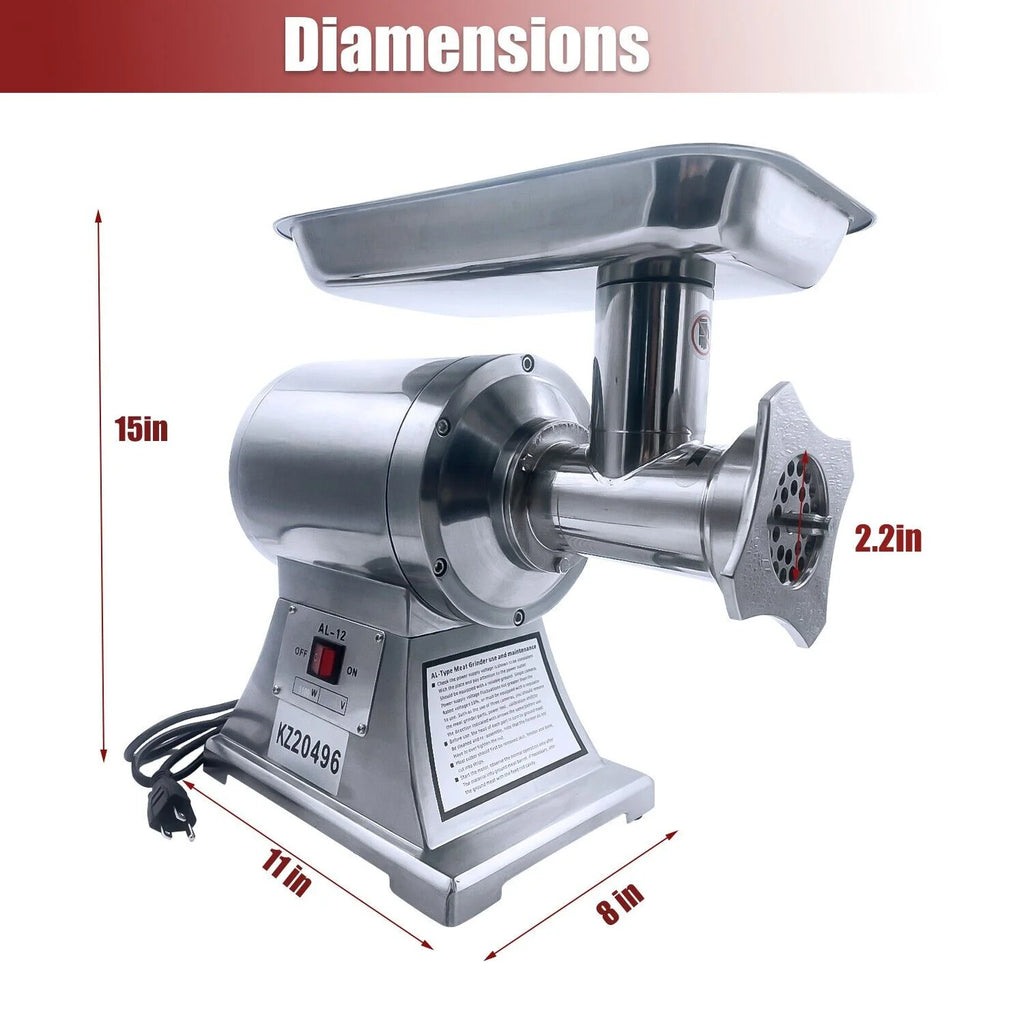 1100W Stainless Steel Commercial Electric Meat Grinder H413873