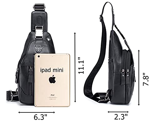 Genuine Leather Sling Crossbody Bag V1243