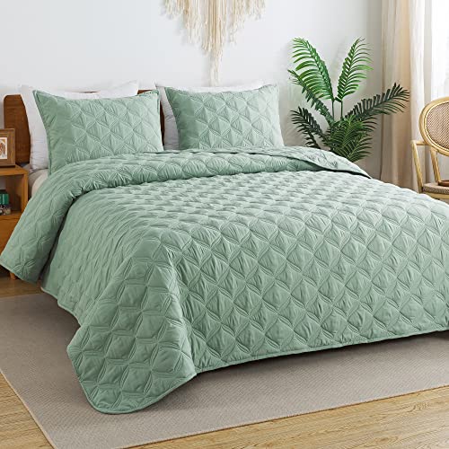 Twin Size Teal Summer Quilt Comforter 2 Pieces M774
