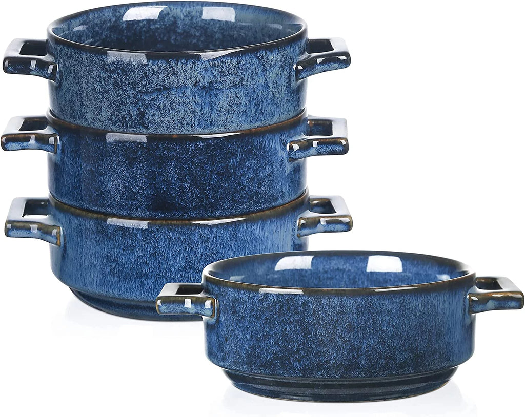 7-Piece Porcelain Blue Bakeware Set V419149