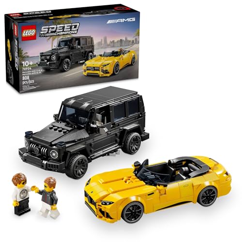 LEGO Speed Champions Mercedes-AMG G 63 & Mercedes-AMG SL 63 F1 Toy Car, 2 Building Sets with 2 Driver Minifigures B729679