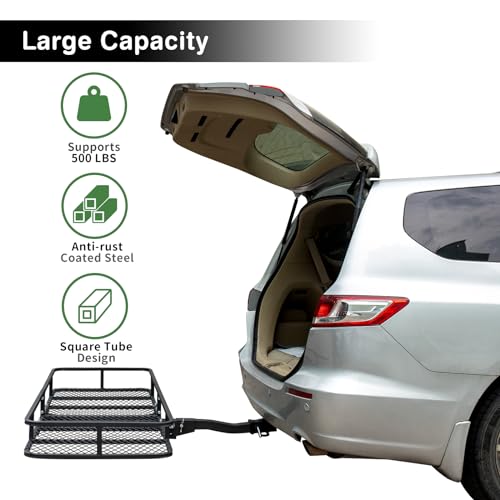 60"x24"x6" Folding Cargo Carrier Hitch Mount F654746