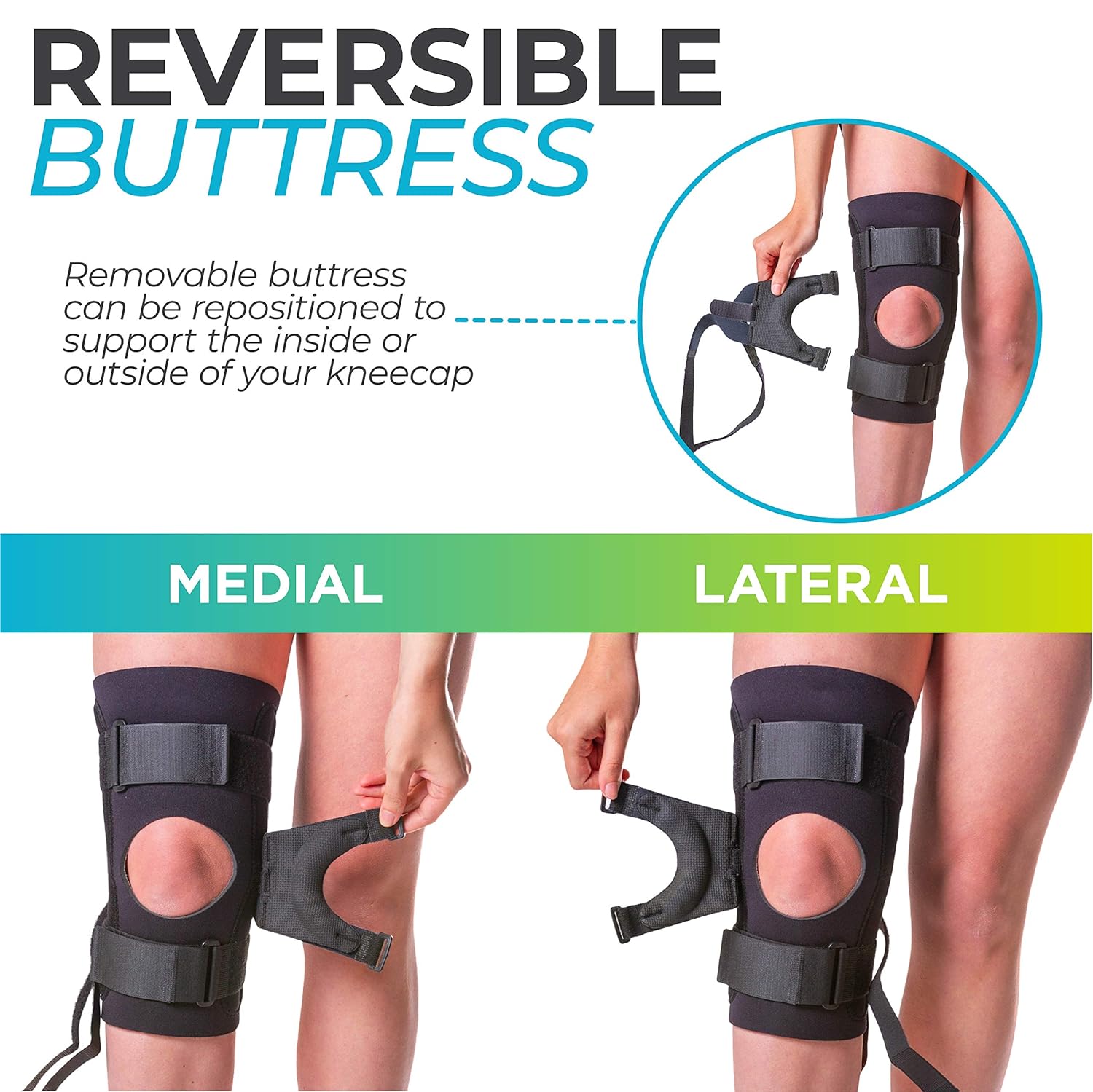 J Patella Knee Brace with Support Straps (Large) G16667