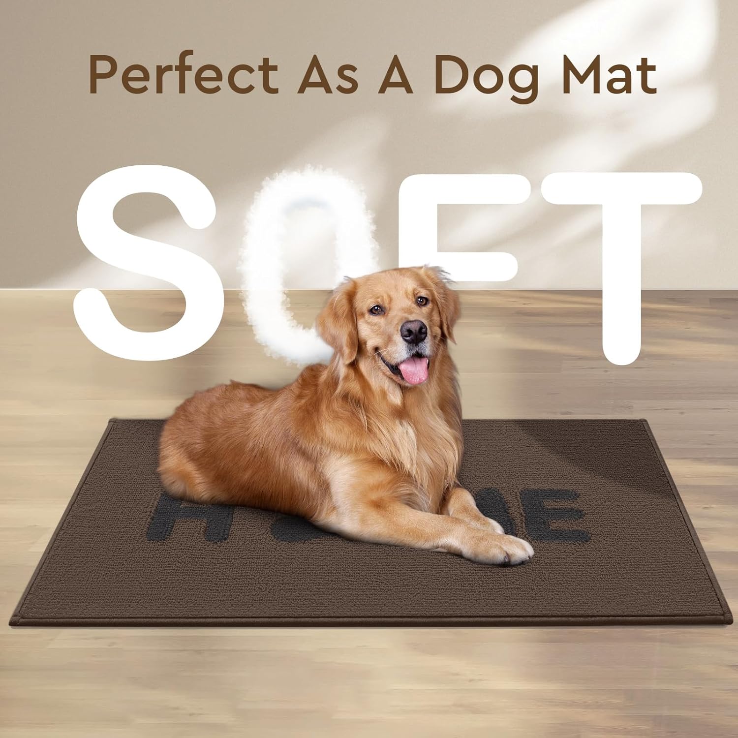 Brown 20"x32" Non Slip Absorbent Door Mat F393