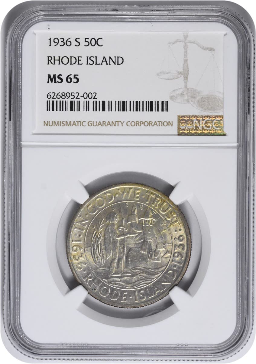 1936 S Rhode Island Commemorative Silver Half B933
