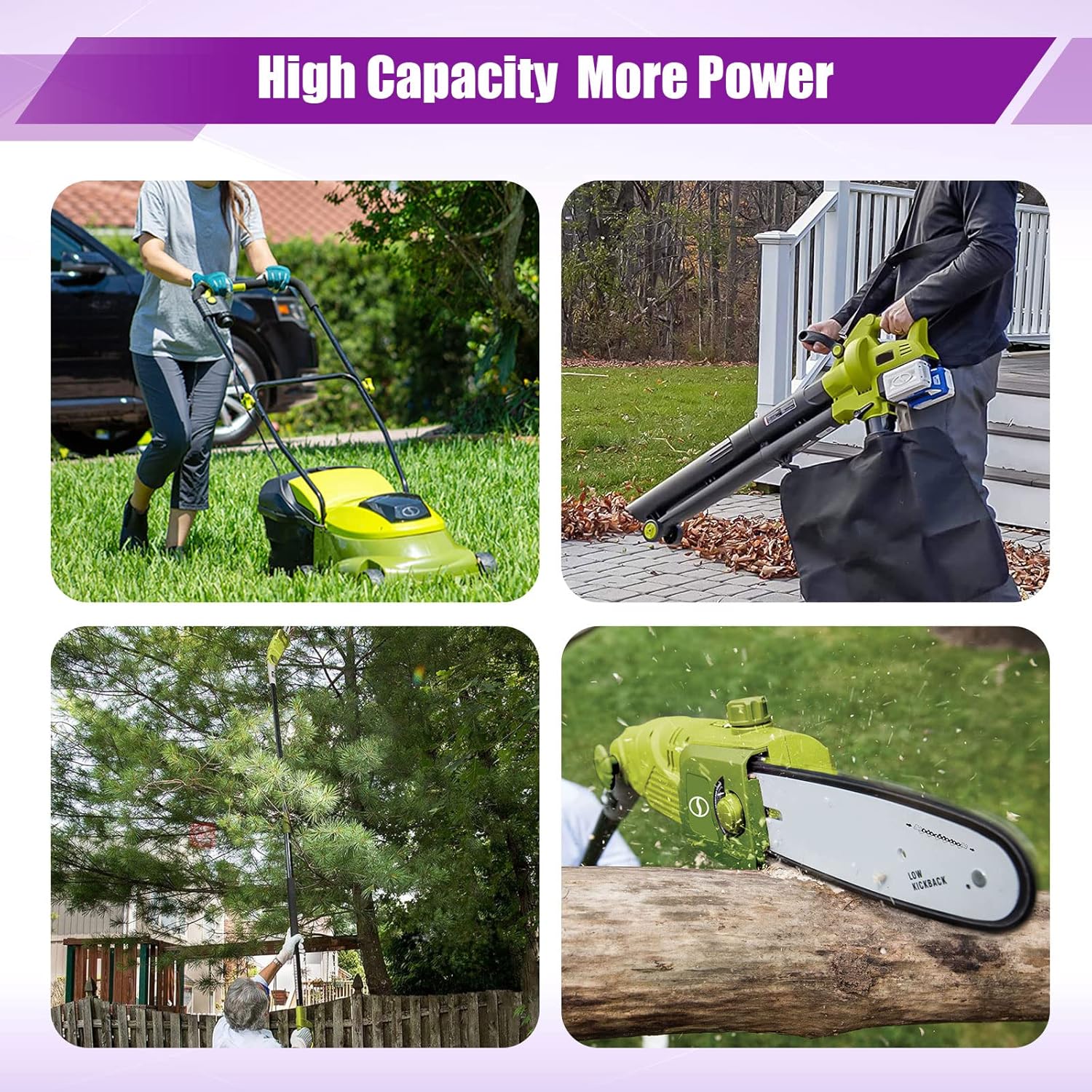 2Packs 7500mAh Li-ion Battery for 24V Cordless Snow Blower I11710
