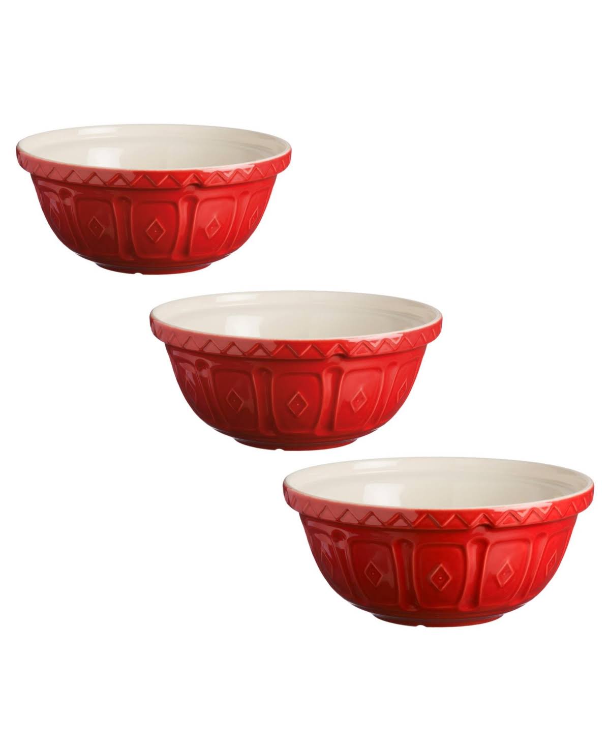 3-Piece Red Mixing Bowl Set P786