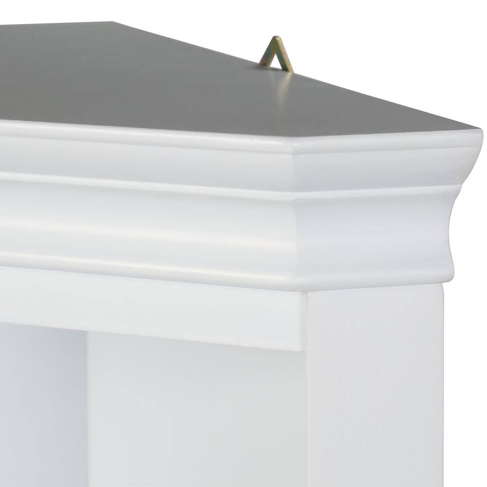 White Corner Linen Cabinet W661