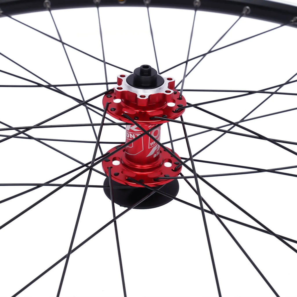 Red Hub 27.5" Aluminum Alloy Mountain Bike Wheelset F510145