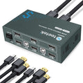 KVM Switch HDMI Dual Monitor, UHD4K@60Hz, 2 Computers Share 2 Monitors, 4 USB 2.0 ports, HDCP2.2 P910582