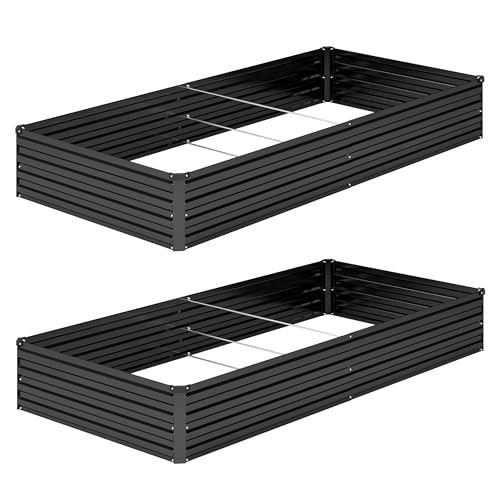 2PCS 12x4x1FT Galvanized Raised Garden Bed Kit A210313