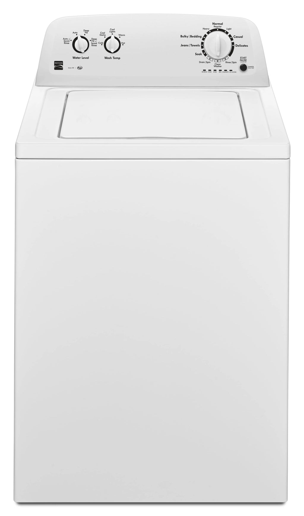 White Top-Load Washer with Dual Action Agitator, 3.5 Cu. ft. Capacity P265