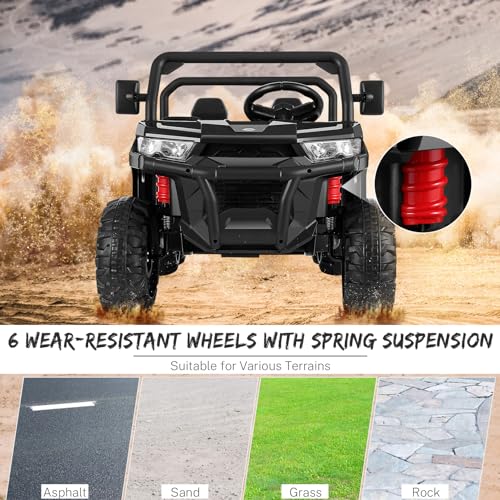 Blue 6x6 24V Kids UTV with Dump Bed Z84409