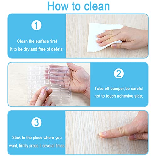 122 PCS Clear Self-Adhesive Rubber Bumper Pads S917