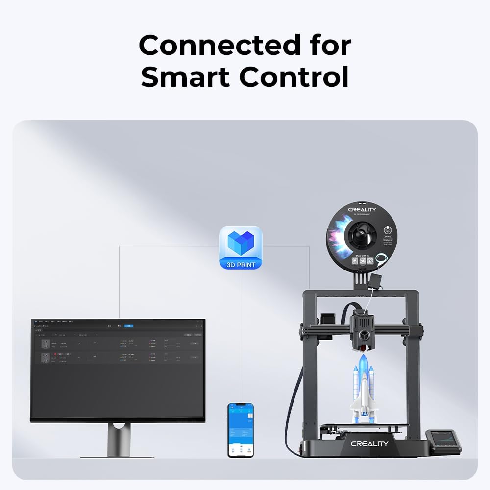 3D Printer with 500mm/s Max Printing Speed, 60W Ceramic Heater Hotend, X-axis Linear Rail Y383