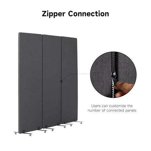 24" x 66" Single Panel Room Divider with Removable Side Zipper R68152