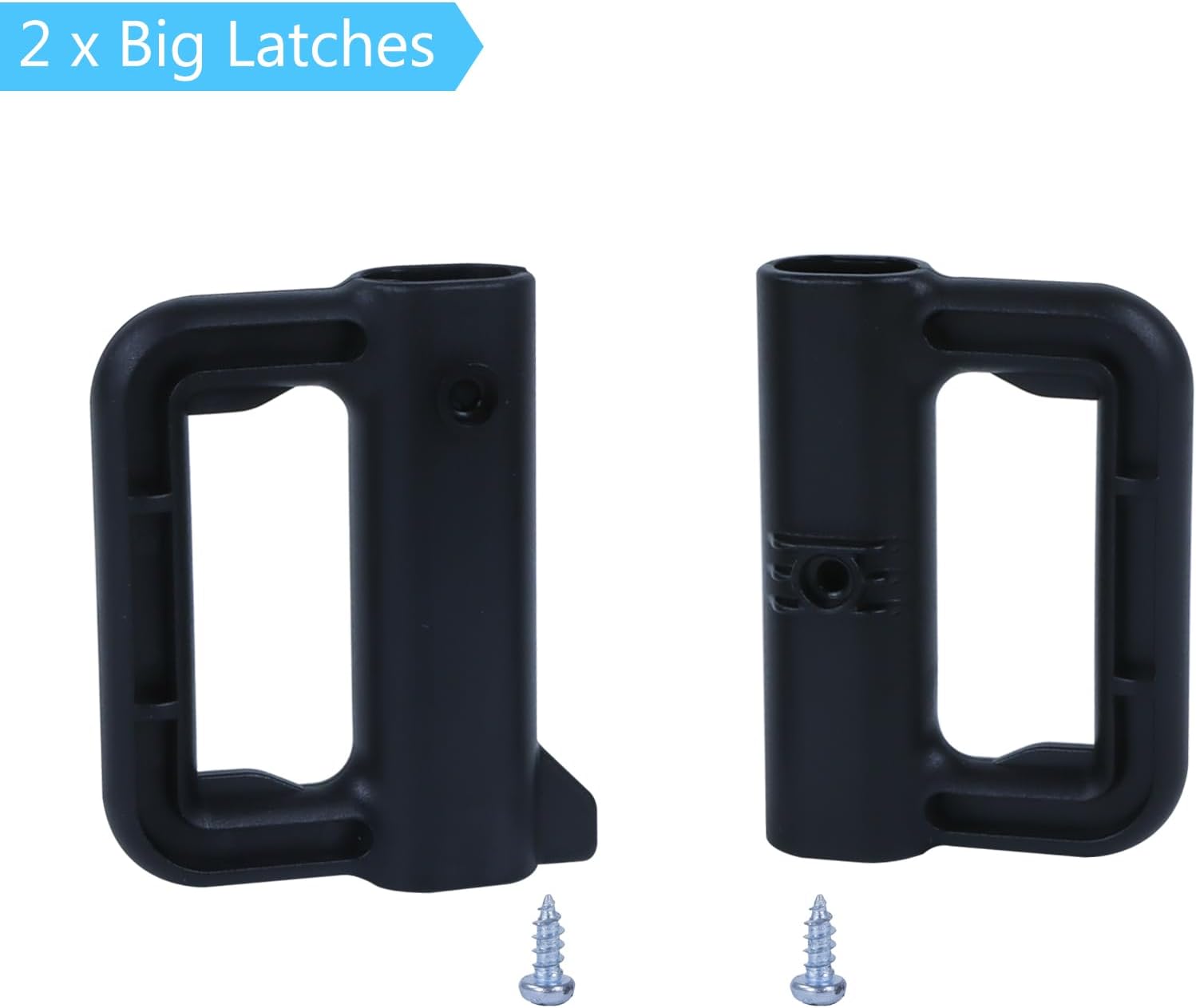 Retractable Baby Gate Replacement Parts Kit (Black) Wall Mount Accessories with Brackets, Latches, Hooks and Screws P7577