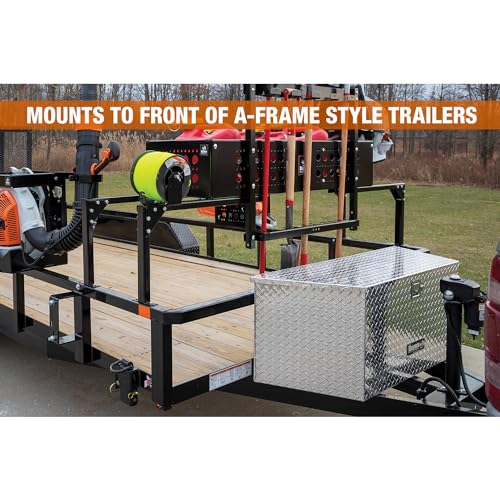 Aluminum Trailer Tongue Box, 18.3 x 16.1 x 33.4 Inch, Silver Diamond Tread Q9332