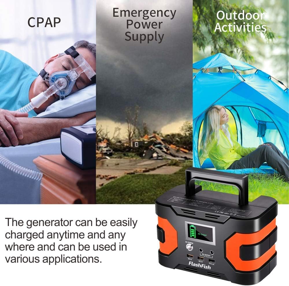 200W Peak Power Station 166Wh 45000mAh 110V 150W Lithium Battery Pack L838927