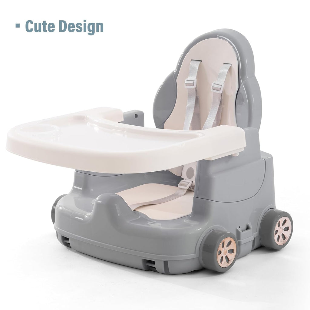 Deep Gray 3 in 1 Baby High Chair with 5-Point Harness R7157
