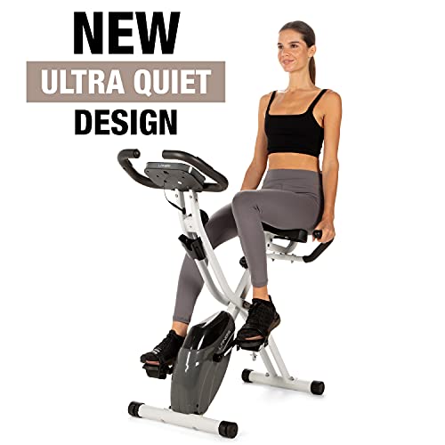 2 In 1 Recumbent Exercise Bike and Upright Indoor Cycling Bike with 10 Level Magnetic Resistance O337